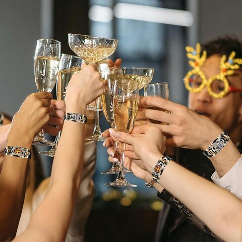 2 قطعة سوار سان بينيتو للرجال يتوهج في الظلام سوار متقاطع سانت بنديكت متعدد الطبقات من الجلد أزرار إطباقية مضفرة للأب والابن والزوج والأزواج مجوهرات in Kuwait