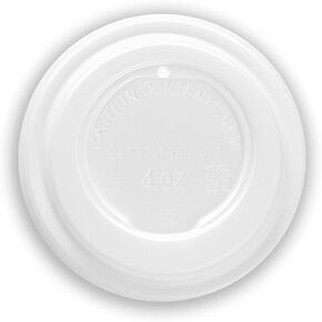 أغطية أكواب قهوة الإسبريسو القابلة للتحلل من فيجوير، علبة 2000، تناسب جميع حاويات السلسلة 62، بدون فتحة، أغطية مسطحة للأكواب الساخنة البيضاء، بلاستيك CPLA نباتي، يمكن التخلص منها in Kuwait