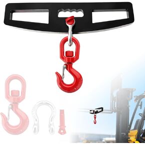 Heavy Duty Forklift Lifting Hook - 6600LB (3 Ton) Capacity, Dual Fork Mount 360° Swivel Fork Hook, Forklift Accessories Fork Lift Attachment for Forklifts in Kuwait