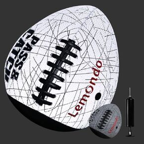 كرة قدم PassCatch للتدريب للشباب مقاس 7 للأعمار من 5 إلى 14 عامًا، تعزز مهارات الإمساك بالتمرير الفردي (مع مضخة) رمادي متوهج عاكس in Kuwait