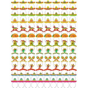 12 PCS Cinco De Mayo Decorations, 12 Styles Mexican Headbands, Colorful Patterned Cardboard Sombrero Cinco De Mayo Hats Fiesta Headbands for Women Men Costume Mexican Theme Celebration Party Favors in Kuwait