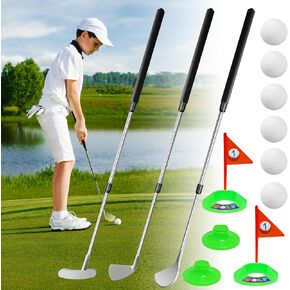 Junior Golf Clubs Set for Right Hand,3 Pcs Training Set with Wood Iron Putter,Telescopic Club The Adjustable Length Golf Club for Teens & Adults in Kuwait