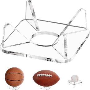 Acrylic Football Stand, Clear Ball Holder Display Stand for Volleyball, Basketball, Baseball, Soccer, Golf, Crystal Ball in Kuwait