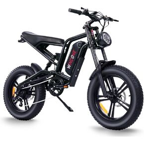 Windone E2 Electric Bike for Adults, Full Suspension, 48V13Ah Removable Battery, Up to 28MPH & 46.6 Miles (PAS), 1000W Ebike with All-Terrain 4.0" Fat Tires, Cruise Control, UL Certified, Moped E-Bike in Kuwait