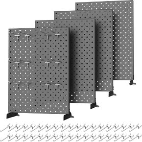 حامل عرض TORACK Pegboard للعروض الحرفية والمعارض، شاشة عرض Pegboard معدنية مقاس 12 × 16 بوصة مع خطافات لحدث عيد الميلاد (أبيض، حزمة من 2) in Kuwait