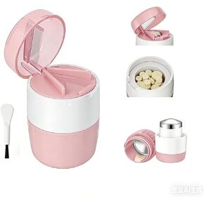 3-in-1 Pill Crusher and Cutter with Storage, BPA-Free Pill Grinder for Fine Powder, Stainless Steel Blade & Grinding Head, Portable Pill Splitter for Elderly, Pets, Travel (Pink) in Kuwait