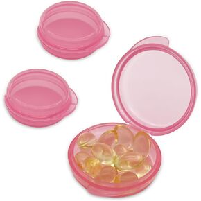 UHOUSE Small Pill Box (3 Pack), Daily Mini Pill Organizer Portable for Purse Pocket,Travel Pill Case Medicine Storage Container Earplug Case (Pink) in Kuwait