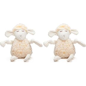 HuggleHounds Knottie Plush Dog Toy - Dog Stuffed Animal Toy, Puppy Toys, Squeaky Dog Toy for Small, Medium & Large Dogs, Durable Plush to Keep Them Busy - Dottie Cow, Small in Kuwait