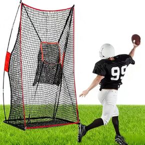 Football Kicking Throwing Net - Heavy Duty Portable Kicking Goal Cage with Target - 4x7FT Professional Trainer for Coaches Youth Indoor & Outdoor Games in Kuwait
