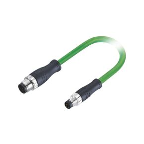 M8 موصل مقاوم للمياه m8 4pin A-Code ذكر مستقيم الرأس + M12 4pin D-Code ذكر مستقيم الرأس 1 متر in Kuwait