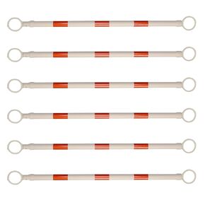 6 Pcs Retractable Traffic Cone Bar from 4ft to 7.2ft, Expandable Safety Cone Bars, Lightweight Barricade for Parking Lots, Road Construction (Cone Not Included, Red and White) in Kuwait