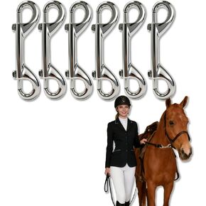 Double Ended Snap Hooks 6 Pack - Heavy Duty Zinc Alloy Bolt Snap for Dog Leash Clip, Farm Bucket & Keychains &Horse - Rust-Resistant Double End Snaps（4.64IN） in Kuwait