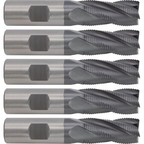 10 قطع من المطاحن النهائية الخشنة المشكلة بالرش من CME، أنف مربع، طبقة دقيقة، مطلية بـ AlCrN، قطر المطحنة 5/16 بوصة، طول القطع 3/4 بوصة، الطول الإجمالي 2 1/2 بوصة، 4 فلوت، قطع مركزي in Kuwait