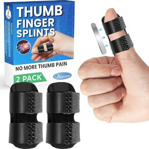 Thumb Splint (2 Pack) Trigger Thumb Splint, Thumb Brace for Pain Relief, Knuckle Immobilization, Thumb Spica for Arthritis, Mallet Finger, Also Fits Index, Ring, Pinky, Little, Small Fingers in Saudi Arabia