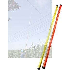 Telescopic Electrician Measuring Rod 600cm for Power Line & Telecom Tower - High-Voltage Measurement Tool with Portable Carry Bag (Yellow) in Kuwait