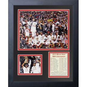 2013 Miami Heat NBA Champions Podium 11" x 14" Framed Photo Collage by Legends Never Die, Inc. in Kuwait