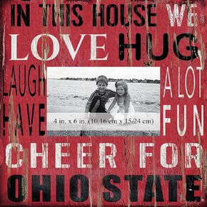 Fan Creations NCAA Ohio State Buckeyes In This House 4 in. x 6 in. Wood Photo Frame in Kuwait