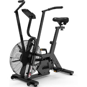 Air Bike,Air-Resistance Exercise Fan Bike With Dual Acction Handlebars for Home Cardio Workout,Adjustable Indoor Cycling Bike,330lb Weight Capacity APP Connection Customizable Monitor in Saudi Arabia