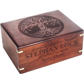 Personalized Rosewood Urns for Human or Pet Ashes, Guitar - Musical Instruments Wooden Engraved Cremation Urn, Wood Funeral Urn - Keepsake Box, Memorial Urn or Casket (11" x 7" x 4" - 115 Kg/250 Lbs) in Kuwait