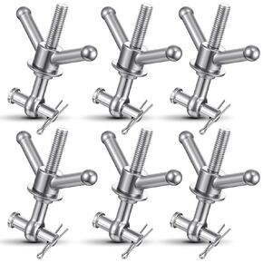 6 Pack Stainless Steel Wingnut Assembly for Manways, 5/8" Eye Bolt, 5-1/2" Long for Vacuum Tanks Pressure Vessels in Kuwait