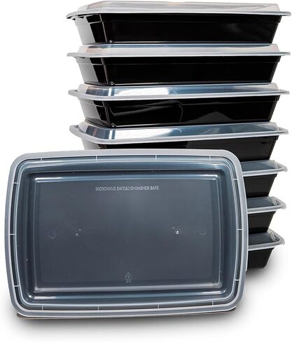 50 sets Rectangle 58oz Meal Prep Containers with lids Microwavable Food Container Plastic BPA Free Rectangle in Saudi Arabia