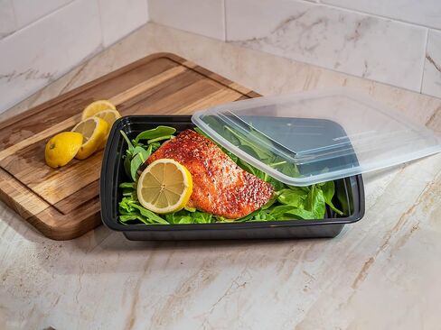 50 sets Rectangle 58oz Meal Prep Containers with lids Microwavable Food Container Plastic BPA Free Rectangle in Saudi Arabia