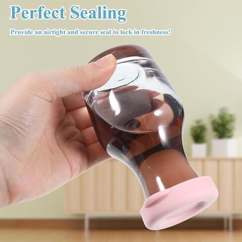 6 PCS Silicone Milk Bottle Caps, 48mm Diameter Milk Jug Caps, Reusable Milk Bottle Lids Compatible with Stanpac, Libbey, Stock Your Home, the Dairy Shoppe Bottles in Saudi Arabia