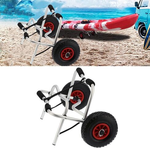 Kikumi Double Alloy Aluminium Kayak Car, Folding Canoe Boat with 10 Inch Tyres in Kuwait