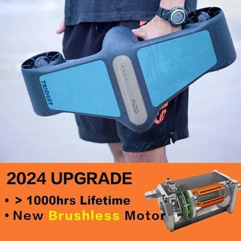 GENEINNO S1 سكوتر تحت الماء، سكوتر كهربائي للطفو الإيجابي مع قفل أمان، جهاز دفع للغوص العميق بطول 164 قدمًا مع حامل Go-Pro للغطس والغوص والسباحة للبالغين والأطفال، أزرق in Kuwait