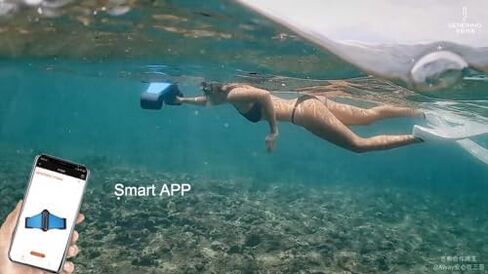 GENEINNO S1 سكوتر تحت الماء، سكوتر كهربائي للطفو الإيجابي مع قفل أمان، جهاز دفع للغوص العميق بطول 164 قدمًا مع حامل Go-Pro للغطس والغوص والسباحة للبالغين والأطفال، أزرق in Kuwait