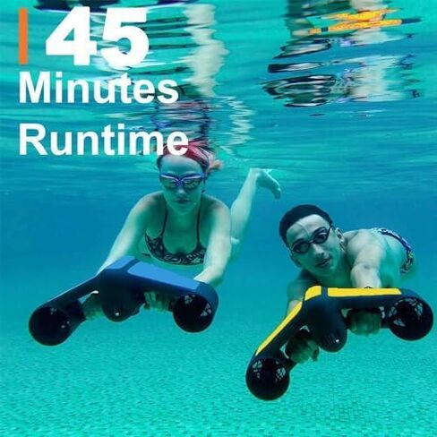 GENEINNO S1 سكوتر تحت الماء، سكوتر كهربائي للطفو الإيجابي مع قفل أمان، جهاز دفع للغوص العميق بطول 164 قدمًا مع حامل Go-Pro للغطس والغوص والسباحة للبالغين والأطفال، أزرق in Kuwait