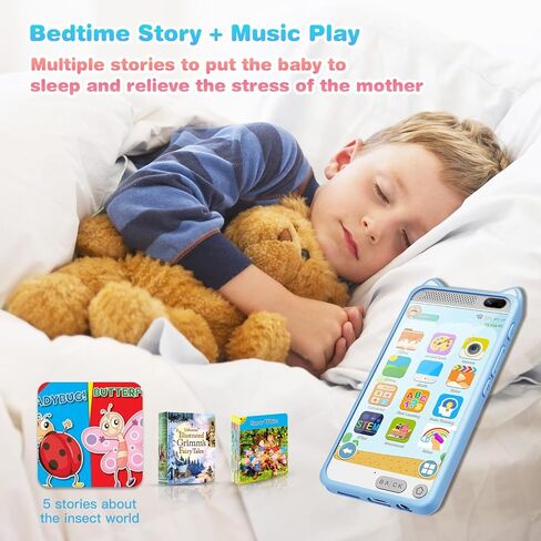 Kids Phone for Boys, 3.97" Touchscreen Kids Toys Cell Phone Learning Music Puzzle-Games, with Silicone Toddler Phone Toys for Girls Boys Age 3-12, Working Real Play Cell Phone(Blue) in Kuwait