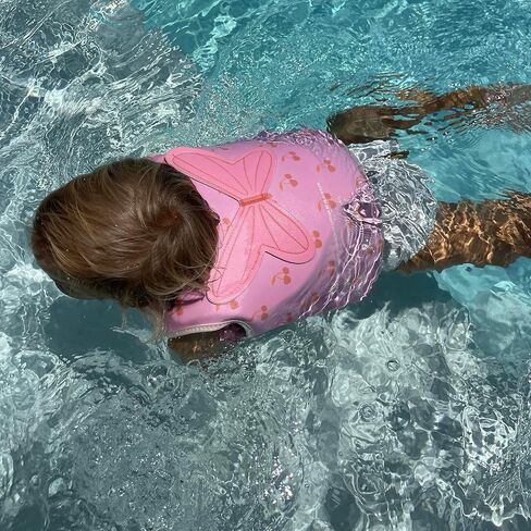 SUNNYLiFE Swim Vest for Toddlers 3-6 | Constructed with Neoprene Plus a Secure Front Zip and Develop Water Confidence. | Toddler Swim Vest (Cotton Candy | Cherry, 3-6) in Saudi Arabia