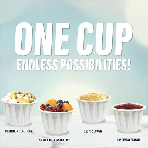 Paper Medicine Cups Disposable 1 oz 4900 Pcs Condiment Souffle Cups in Saudi Arabia