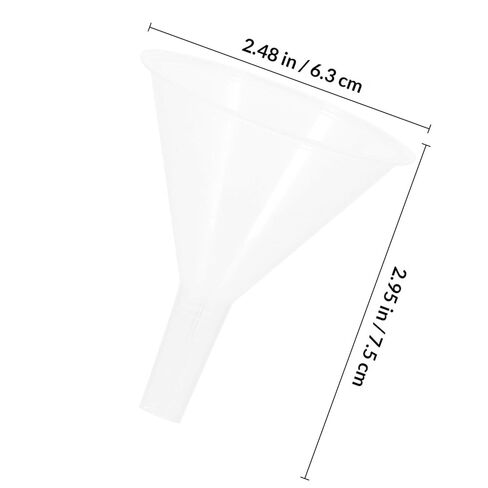 BESTYASH 20pcs Plastic Short Stem Funnels 60mm Lab Separatory Funnels for Liquid Transfer Scientific Filtration Bottles Classroom Use in Kuwait