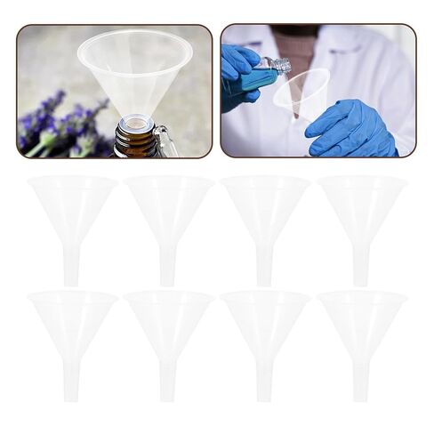BESTYASH 20pcs Plastic Short Stem Funnels 60mm Lab Separatory Funnels for Liquid Transfer Scientific Filtration Bottles Classroom Use in Kuwait
