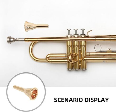 Tuba Mouthpiece 13.3mm Cnc Electroplated Brass Replacement Instrument Accessory Gold Finish Suitable for Tuba Players in Saudi Arabia