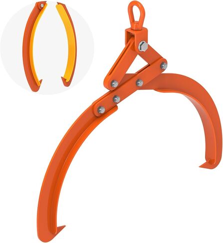 32'' Log Hook 2/4 Log Tongs for Tractor Heavy Duty Logging Tools Enhanced Swivel Log Grapple for Trucks, Tractors, ATVs (32''-4Claw-Swivel) in Saudi Arabia