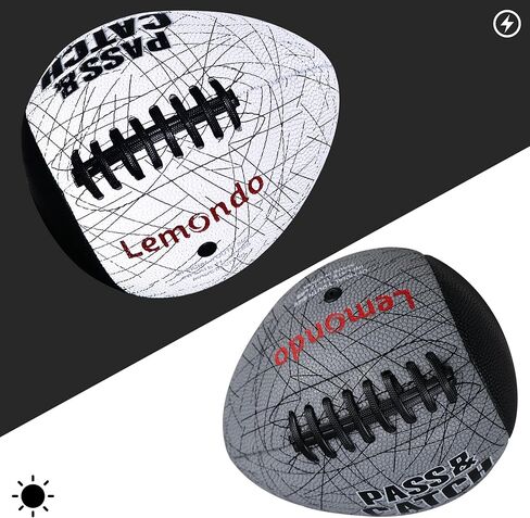 PassCatch Training Youth Football Size 7 Ages 5-14, Enhance Solo Passing Catching Skills(with Pump) Reflective Glowing Grey in Kuwait