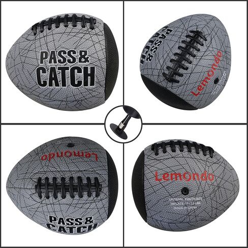 PassCatch Training Youth Football Size 7 Ages 5-14, Enhance Solo Passing Catching Skills(with Pump) Reflective Glowing Grey in Kuwait