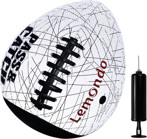 PassCatch Training Youth Football Size 7 Ages 5-14, Enhance Solo Passing Catching Skills(with Pump) Reflective Glowing Grey in Kuwait