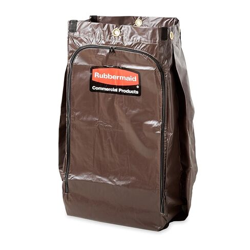 Rubbermaid Commercial Zippered Vinyl Bag for Rubbermaid Carts, Brown, FG619300BRN in Saudi Arabia