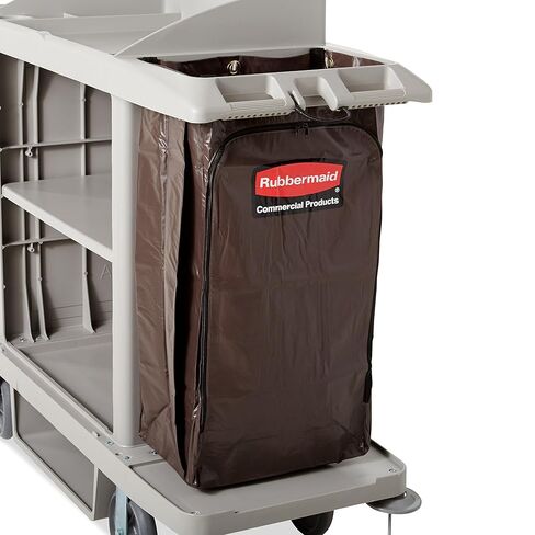 Rubbermaid Commercial Zippered Vinyl Bag for Rubbermaid Carts, Brown, FG619300BRN in Saudi Arabia