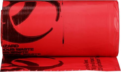 McKesson Infectious Waste Bags - Star-Sealed Bottom, 0.43 mil - Red, 10 gal - 15 gal Capacity, 24 in x 32 in, 500 Count in Saudi Arabia