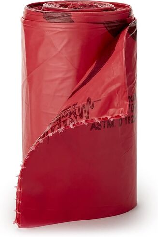 McKesson Infectious Waste Bags - Star-Sealed Bottom, 0.43 mil - Red, 10 gal - 15 gal Capacity, 24 in x 32 in, 500 Count in Saudi Arabia