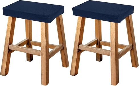 uxcell Bar Stool Cover Rectangle, Stretch Washable Saddle Counter Vanity Barstool Slipcover Seat Cushion Protector with Elastic Band for Wooden Metal Bench Chair(Red, 2Pcs) in Saudi Arabia