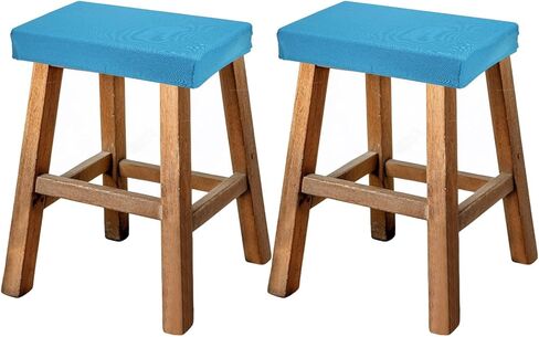 uxcell Bar Stool Cover Rectangle, Stretch Washable Saddle Counter Vanity Barstool Slipcover Seat Cushion Protector with Elastic Band for Wooden Metal Bench Chair(Red, 2Pcs) in Saudi Arabia