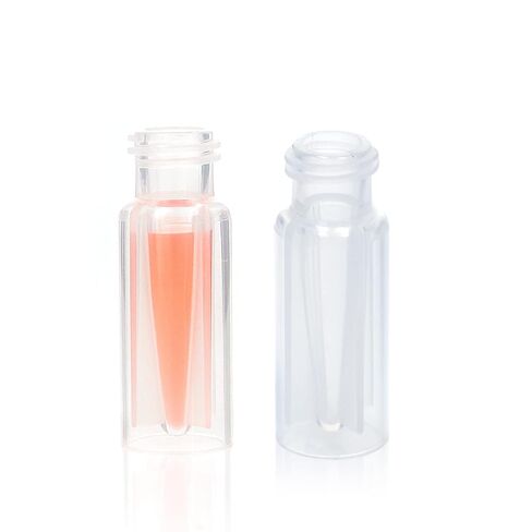ALWSCI 9mm Screw Top Vials with 0.3 mL Fused Inserts, Polypropylene,ND9 9-425 Screw Thread Caps with Septa, White PTFE/Red Silicone Septa in Saudi Arabia