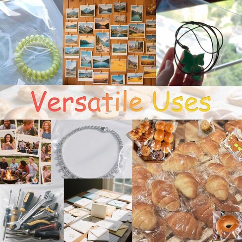 200 قطعة من أكياس البسكويت، أكياس سيلوفان شفافة ذاتية الغلق مقاس 4x6، 5x7 بوصة، لتغليف البسكويت والحلوى والهدايا والمنتجات in Kuwait