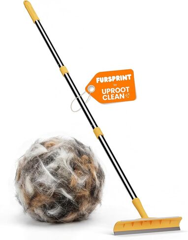 Xtra Tool: Reusable Pet Hair Removal Broom - Adjustable 60" Handle - As Easy as Our Pro, but Made for Carpets, Curtains, & Hard-to-Reach Places - Value Brand by Uproot Cleaner Pro Pet Hair in Kuwait
